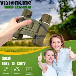 Visionking Portable Mini 8x21 HD Fixed Binoculars Powerful Bak4 Long Range Porro Prism Telescope Outdoor Camping Tourism Equipments For Child