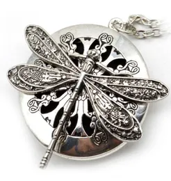 1pc antik Dragonfly Diffuser Pendant Necklace Chains0125399840