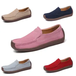 Lässige Schuhe Slipper für Frauen Herren Walk Wildleder Loafer flach rosa rot braune Anti -Slip -Faulenschuhe Gai