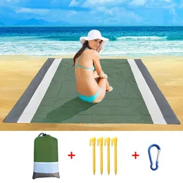 200*210 سم محمولة No Sand Beach Mat Outdoor Travel Camping Paiding Switch Home Decor Bughs Pocketable Picnic Pannicle 240415