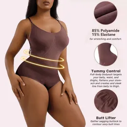 Bellissimo corpo aderente, tuta a forma di T-cintura senza spalline, tuta a forma di corpo senza soluzione di donne, versione rinforzata F41822