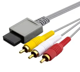 AV Cable لـ Wii Wii U 6ft Composite 3 RCA Goldlated Cable Cord Wire Main 480p التوافق Wiiwii U TV Display5231681