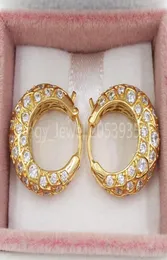 Andy Jewel Tualtic 925 Sterling Silver Studs Sparkling Pattern Hoop Earrings Fits European P Style Studs Jewelry 268745C012983788