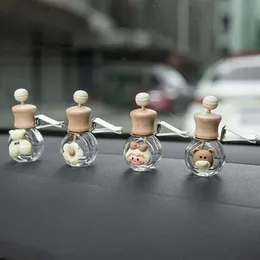 8ml Mini Auto Diffusors Clip Cartoon leere Flaschen ätherische Ölbehälter-Lufterfrischerglas Parfümflasche 0418