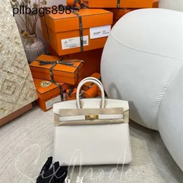 Designer feito à mão 7a bolsa de bolsa de couro genuíno leite branco tio de cera Threado5k5