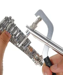 Reparationsverktyg Kits Professional Watch Kit Steel Band Pins Remover Link Adjustertång med 3 reservstift Watchmaking Accessories3480687