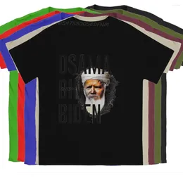 Erkek Tişörtleri Usame Bin Biden Erkekler T-Shirts Terörist Vintage Tişört Erkek Yaz Topları T-Shirt Premium Pamuk Arriv