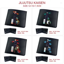 Portfele jujutsu kaisen animacja pochodna przenośna portfel składany krótka torebka monety z uchwytem karty