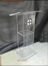 Púlpio de acrílico transparente barato lectern plexiglass podium pódio orgânico igreja Pulpit7743989