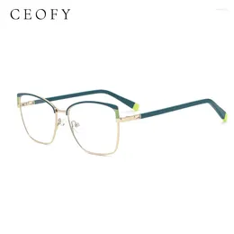 Óculos de sol Frames CEOFY METAL GLESTE MULHERM MULHERES CATO 2024 RETRO PRESCRIÇÃO VINTAGE PRESCRIÇÕES MODAS EYEWARE DE ESPECTÁCIAS