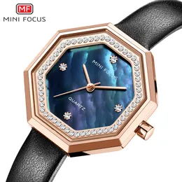 Mini Focus Light Luxury Watch Exquisite Shell Fritillaria Surface Waterproof Calfskin Strap 0304L