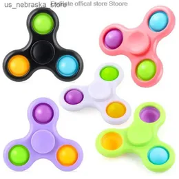 Novelty Games Fingertip rotates the top Fidget rotator to pop out its bubbles. Fidget toy pressure resistant gyroscope toy Christmas childrens birthday gift Q240418