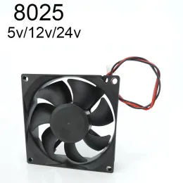 Pads 2pin dc 80mm 8025 80X80X25MM Cooling Fan 5V/12V/24V DC Brushless Cooling Cooler Fan 8025 Sleeve oil Bearing Fan