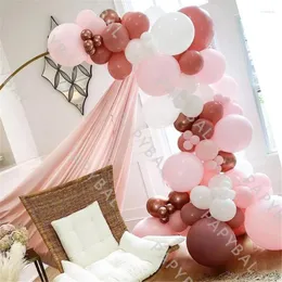 Party -Dekoration 86pcs Retro Pink Latex Ballon Set Roségold Girlande Balloons Kit Geburtstag Hochzeitsbedarf Babyparty Dekor Globos
