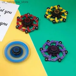 Gambi di novità Sensore trasformabile in metallo fai -da -te Gyro Robot Fit Spinner Fingertip for Children Stress Relief Deformation Mechanical Mechanical Gay Q240418