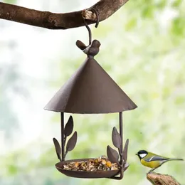Outros pássaros suprimentos de ferro pendurado casa de ferro selvagem alimentador selvagem à prova de vento ferramenta de alimentação ao ar livre Decoração de artesanato para animais de estimação pingentes de jardim