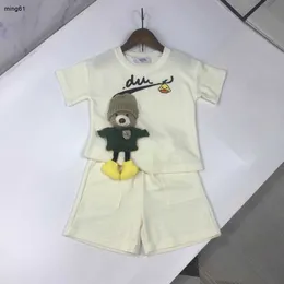 Marke Baby Tracksuits Child Summer Anzug Kinder Designer Kleidung Größe 90-140 cm Stricker Teddybären Design Jungen T-Shirts und Shorts 24April