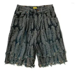 Shorts masculinos kapital japonês estilo jeans e moda feminina casual primavera verão solto