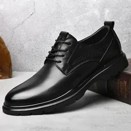 Buty swobodne wysokiej jakości mężczyźni w stylu brytyjski sukienka stylowa skóra wygodna formalna biznes Oxfords ślub abiye