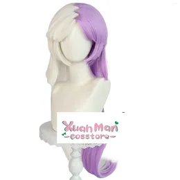 Вечеринка снабжает аниме Bungou Dags 4 -й сезон Sigma Cosplay Wig Purple White Synthetic Straight Fiber Guarle с бесплатной кепкой