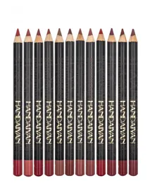 Handaiyan Matte Lip Lip Set Lipstick Pencil 12 ألوانًا سهلة ارتداء عيون طبيعية طويلة وشفاه Makeup Kit1655167