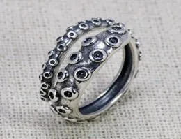 S925 Sterling Octopus Pierścień Mężczyźni i kobiety Thai Srebrna biżuteria dla miłośników9265800