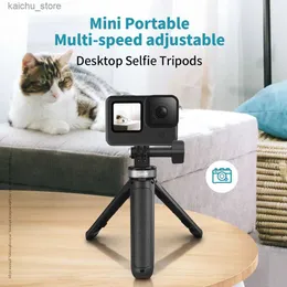 Selfie Monopods Telesin Mini Selfie Stick Stativ tragbare Kunststoffverstellbare Länge für GoPro 12 Held 12 11 10 9 8 7 DJI Osmo Action 4 Insta360 Y240418