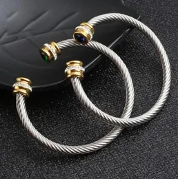 Брэнд бренд титановый стальной кабель циркона модные ювелирные изделия из тонкие шрифтные аксессуары