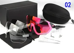 브랜드 사이클링 안경 비행 재킷 남성 패션 편광 TR90 선글라스 야외 스포츠 달리기 안경 2 개 추가 렌즈 사이클링 7131463