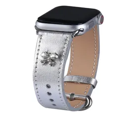 2020 Lyx för Apple Watch Bands Smart Straps IWatch Series 5 4 3 2 1 Läderarmband Sport Loop 3840 4244mm3354017