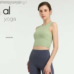 Desginer Alooo Yoga Tanks2021 New Tank Top両面ブラッシドランニングフィットネススポーツブラジャー