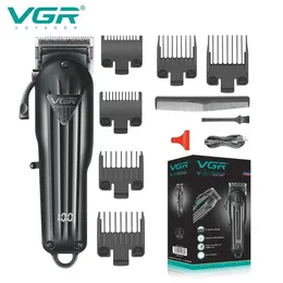VGR Hair Clipper Professional Hair Cutting Machine Hair Trimmer Justerbar trådlös laddningsbar v 282 240418