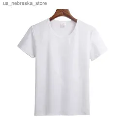 Футболки Сублимация пустые белые футболки для мужчин, дети, детский случайные летние рукавы, футболки, Q240418 Q240418