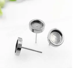 Edelstahl -Stahl -Bolzen -Ohrring -Cabochon -Steine Einstellung nach Cup Blind -Stift Ohrring Einstellung 316 Stahl Post7131561