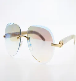Ganze felsige Sonnenbrille 8200765 Unisex Weißer echtes natürliches Hornbrillen Schild Hochwertige Sonnenbrille Ovale optische Männer Wom9118929