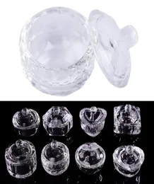 Nagelkunstausrüstung 1PC Acrylpulver Flüssigkristallglas Dappen Schale Deckelschüssel Tasse Halter Maniküre Werkzeug für 4856438