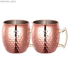 water bottle Stanliness Stainss Steel Copper Plating Moscow Mu Beverage Mug with Hand Beer Coffee Coffe Cup ARJR