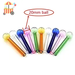 Wholesale Thick heady cheap mini 4inch Colorful Pyrex Glass Oil Burner Pipe smoking tube Water Hand Pipes