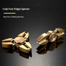 Novel Games fidget spinner Crab Leg Trident Precision Adult Rescue Fidget Metal Toy Pressure Relief Portable Trend Game Boy Creative Gift Q240418