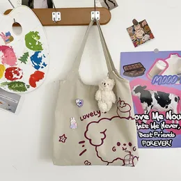 Umhängetaschen 2024 Frauen Leinwand Einkaufstasche Drucken weiblicher Baumwolltuch Eco Handtasche Tasche wiederverwendbarer Lebensmittelkäufer