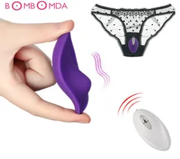 Vibratore indossabile per donne vibranti giocattoli di uova sessuali per adulti mutandine di controllo remoto giacevano su dildo USB ricarica Y1910175758652
