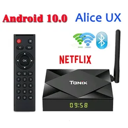 新しいTX6S TVボックスAndroid 10.0 H616 64GB 32GB 16GB 1080p 3Dビデオメディアプレーヤー2.4G5G WiFi BTセットトップボックス
