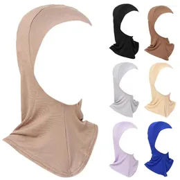 Bandanas Full Cover Neck Head Elastic Cotton Islamic Cap Muslim Turban Headscarf Hijab Hat
