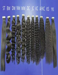 I przechyla I Human Hair Extensions Mikrolinki dla czarnych kobiet głębokie kręcone taśmy fali Włosy 100 Strands Lot4766746