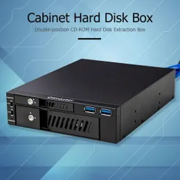 العلبة MR6203 2.5/3.5 بوصة HDD SSD مربع الحالة المزدوجة USB بصري محرك المحمول محطة القرص الصل