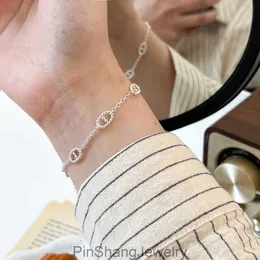 Designer H Home Armband 2024 New Pig Nase Womens Korean Edition kleiner und einfacher kaltes luxuriöser Mode vielseitiges Silberhandwerk