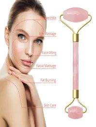 Tamax JD003 Practical Women Women Pink Relaxamento Facial Slimming Tool Ferramenta Quartz Jade Roller Massager Face Cadeir