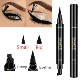 Eyeliner 1pcs Big Dopupe cereno a doppia tenuta Eyeliner impermeabile e eyeliner nera eyeliner nero per ciglia piccole ciglia
