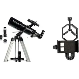 Telescópio Celestron PowerSeek 70AZ: escopo manual de azim-azim-azim para iniciantes com pacote de software de astronomia bônus-compacto, portátil, 70mm Aperture