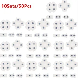 Högtalare 10Sets/5/1 SET SILIKONE LANDIKT GUBBER PADS FÖR PS4 -styrenhet, knappar Reparationsersättningsdel för PS 4